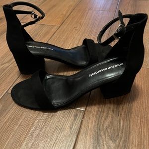 Suede dressy shoes, black, size 10